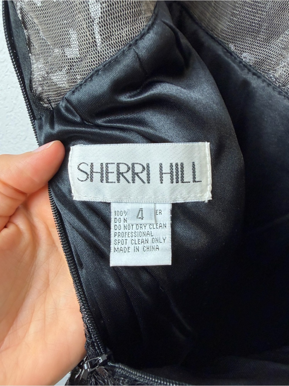 Sherri Hill Sequin Mini Corset Dress Black 4 - Picture 4 of 10